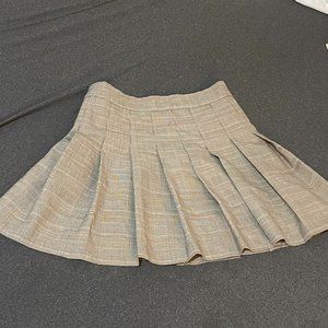 Aritzia Sunday Best Olive Micro Pleated Skirt Grey